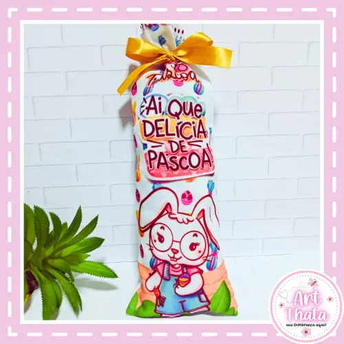 Saquinhos Porta Bis Ou Bombons Personalizado Feliz Páscoa