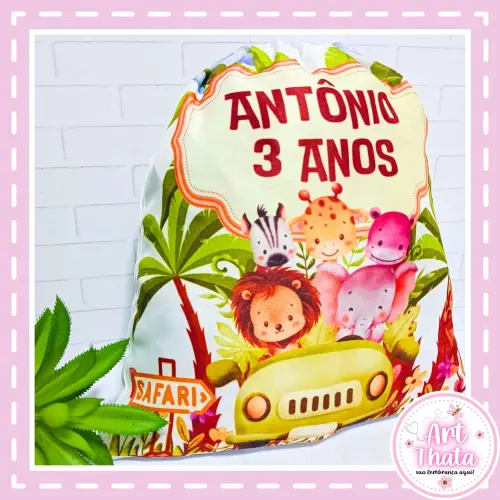 Saquinho 15x20 Personalizado Safari