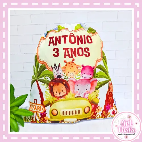 Saquinho 15x20 Personalizado Safari