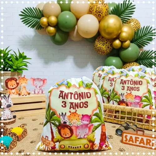 Saquinho 15x20 Personalizado Safari