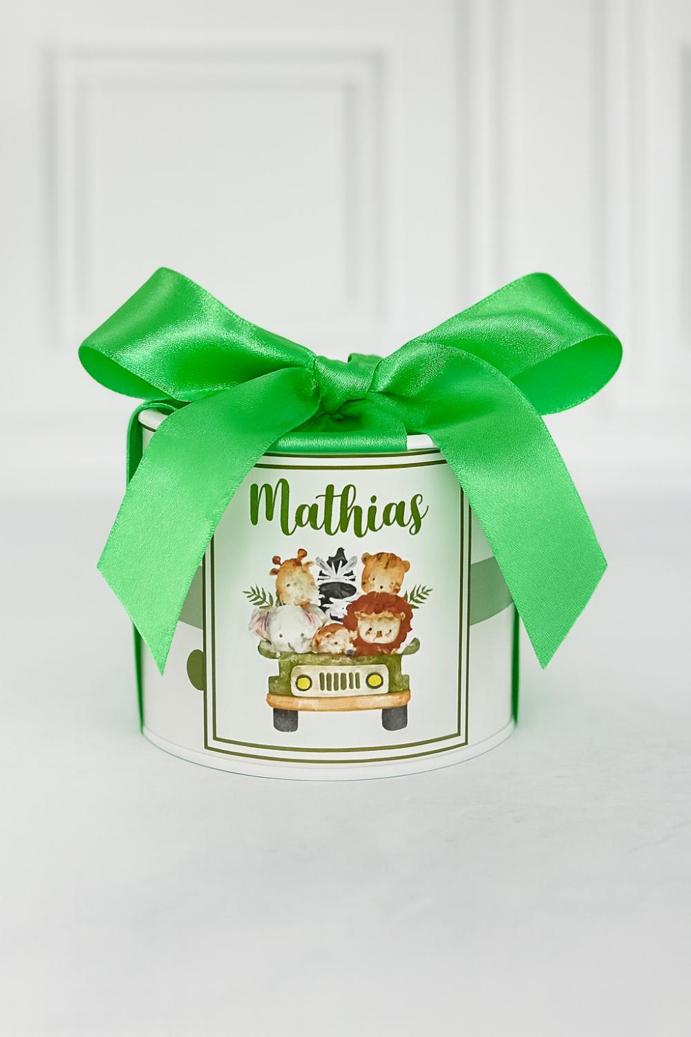 Kit 10 Tubolatas Personalizadas 5x6cm com Laço Safari