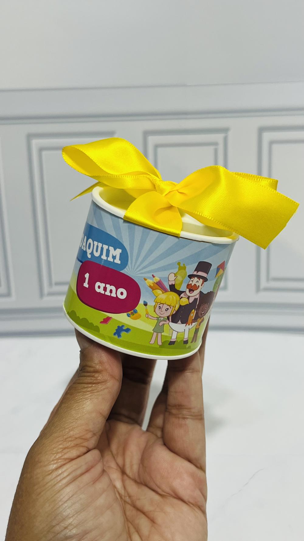 Kit 10 Tubolatas Personalizadas 5x6cm com Laço Mundo Bita