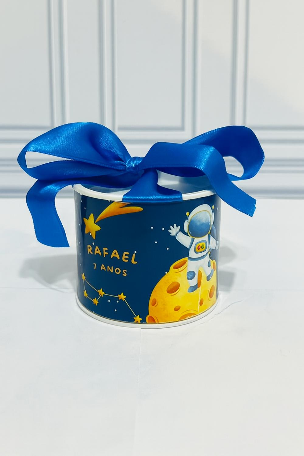 Kit 10 Tubolatas Personalizadas 5x6cm com Laço Astronauta