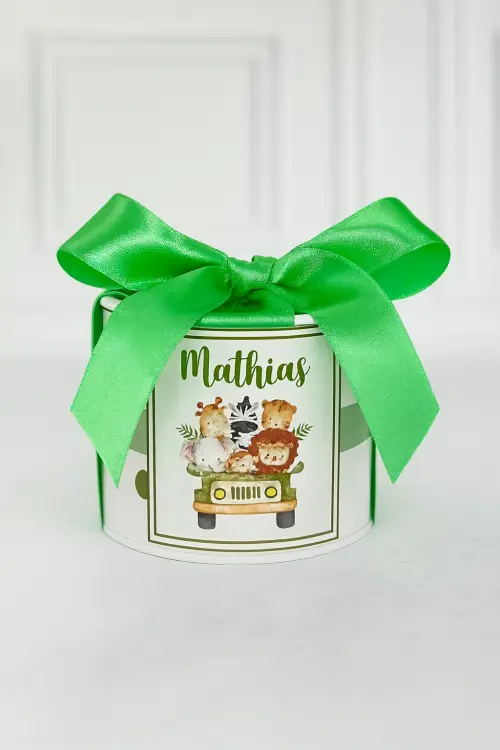 Kit 10 Tubolatas Personalizadas 5x6cm com Laço Safari