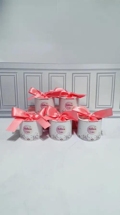 Kit 10 Tubolatas Personalizadas 5x6cm com Laço Jardim Encantado