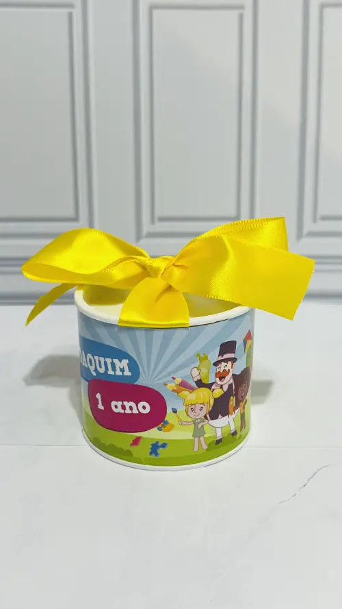 Kit 10 Tubolatas Personalizadas 5x6cm com Laço Mundo Bita