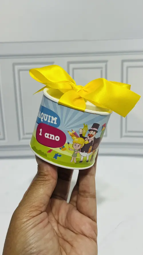 Kit 10 Tubolatas Personalizadas 5x6cm com Laço Mundo Bita