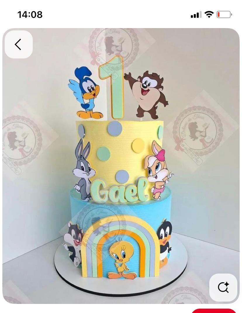 Arquivo de corte topo de bolo Looney Tunnes