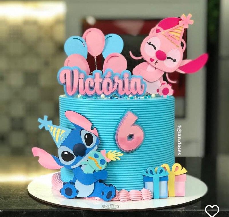 Arquivo de corte topo de bolo STITCH E LILO