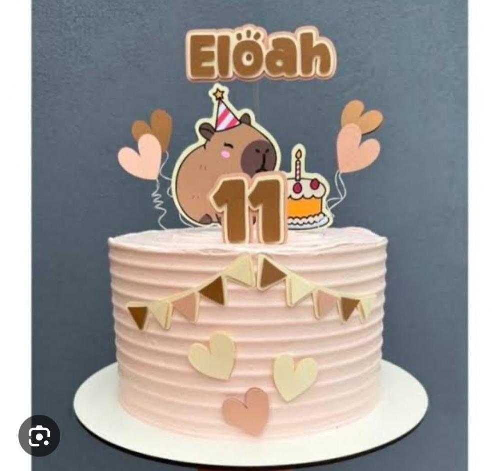 Arquivo de corte topo de bolo CAPIVARA