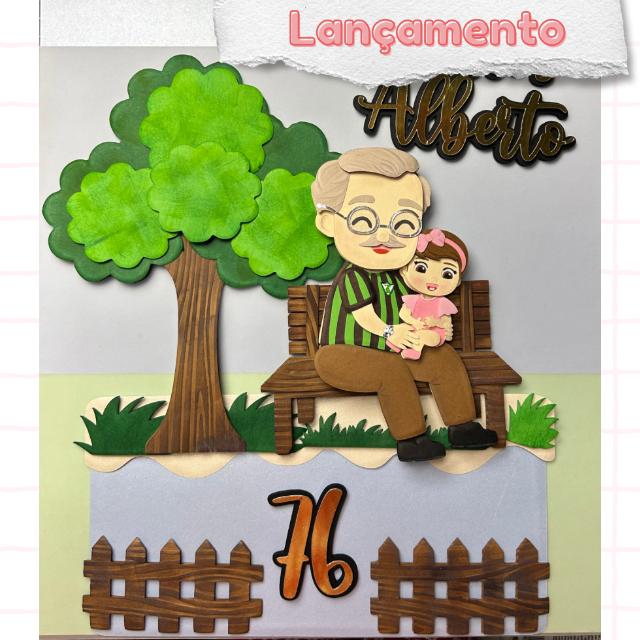 Arquivo de corte topo de bolo Vovô