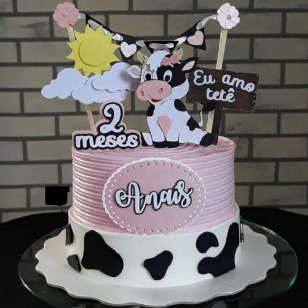 Arquivo de corte topo de bolo Vaquinha