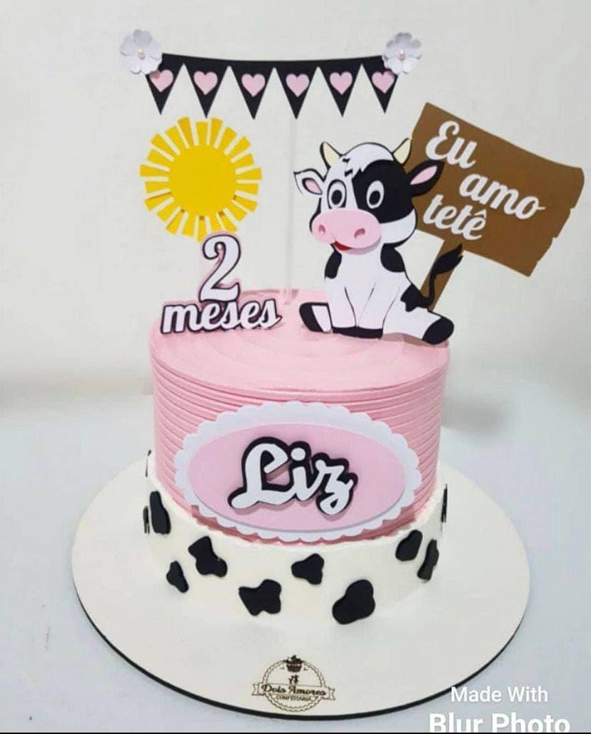 Arquivo de corte topo de bolo Vaquinha