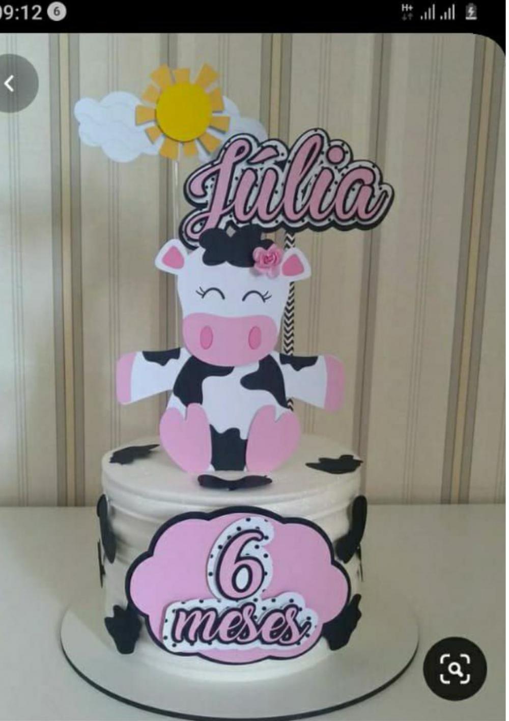 Arquivo de corte topo de bolo Vaquinha