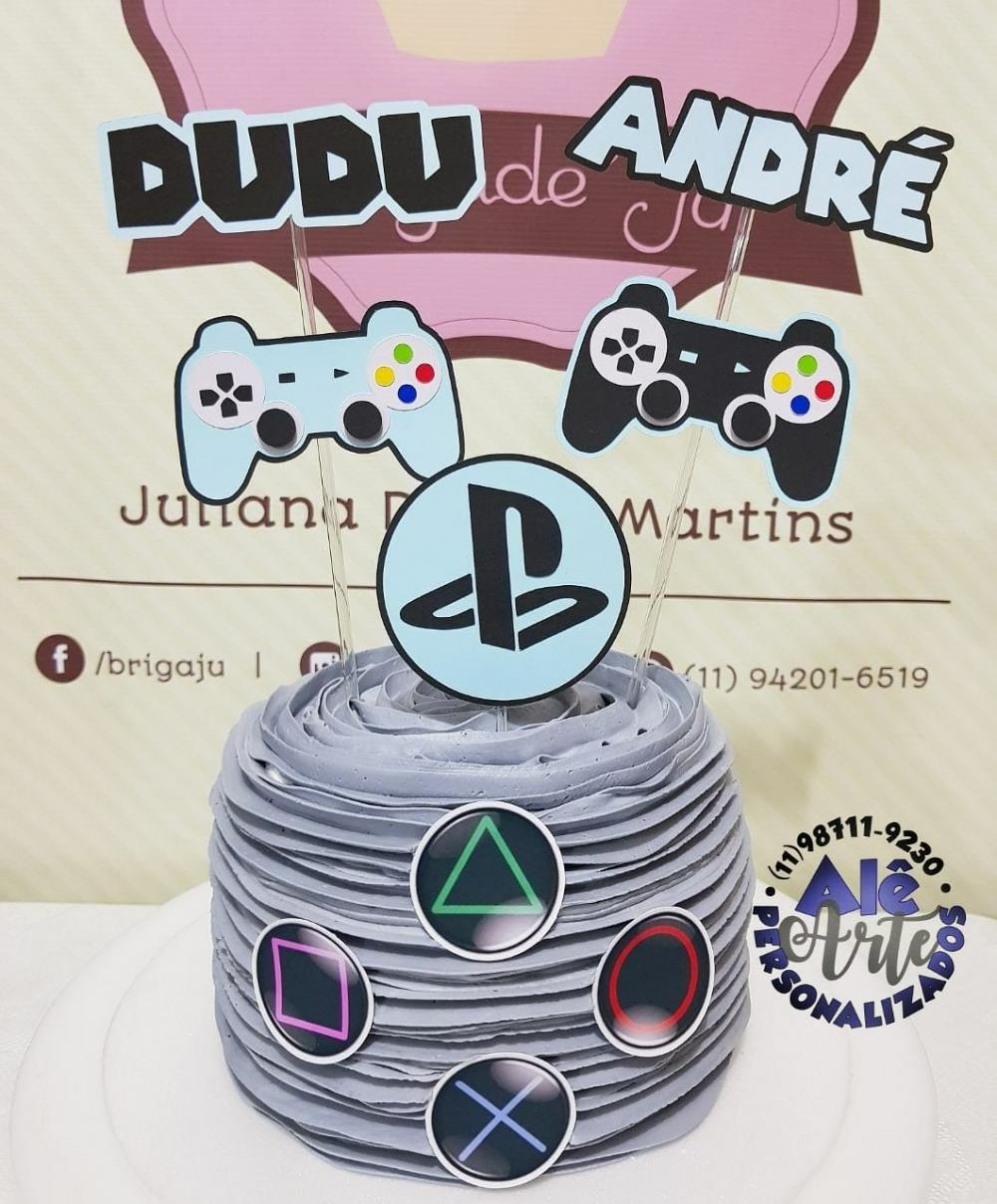 Arquivo de corte topo de bolo Video game