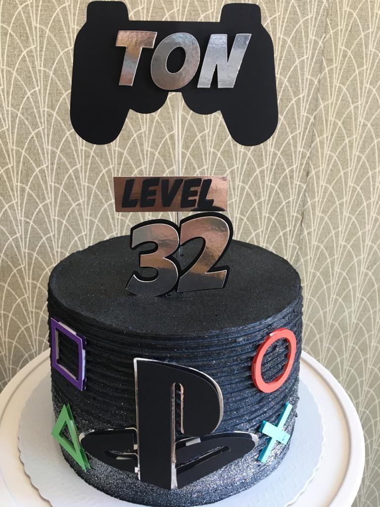 Arquivo de corte topo de bolo Video game