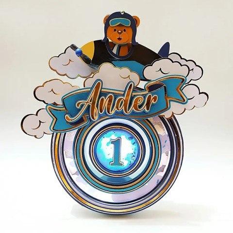 Arquivo de corte topo de bolo Ursinho