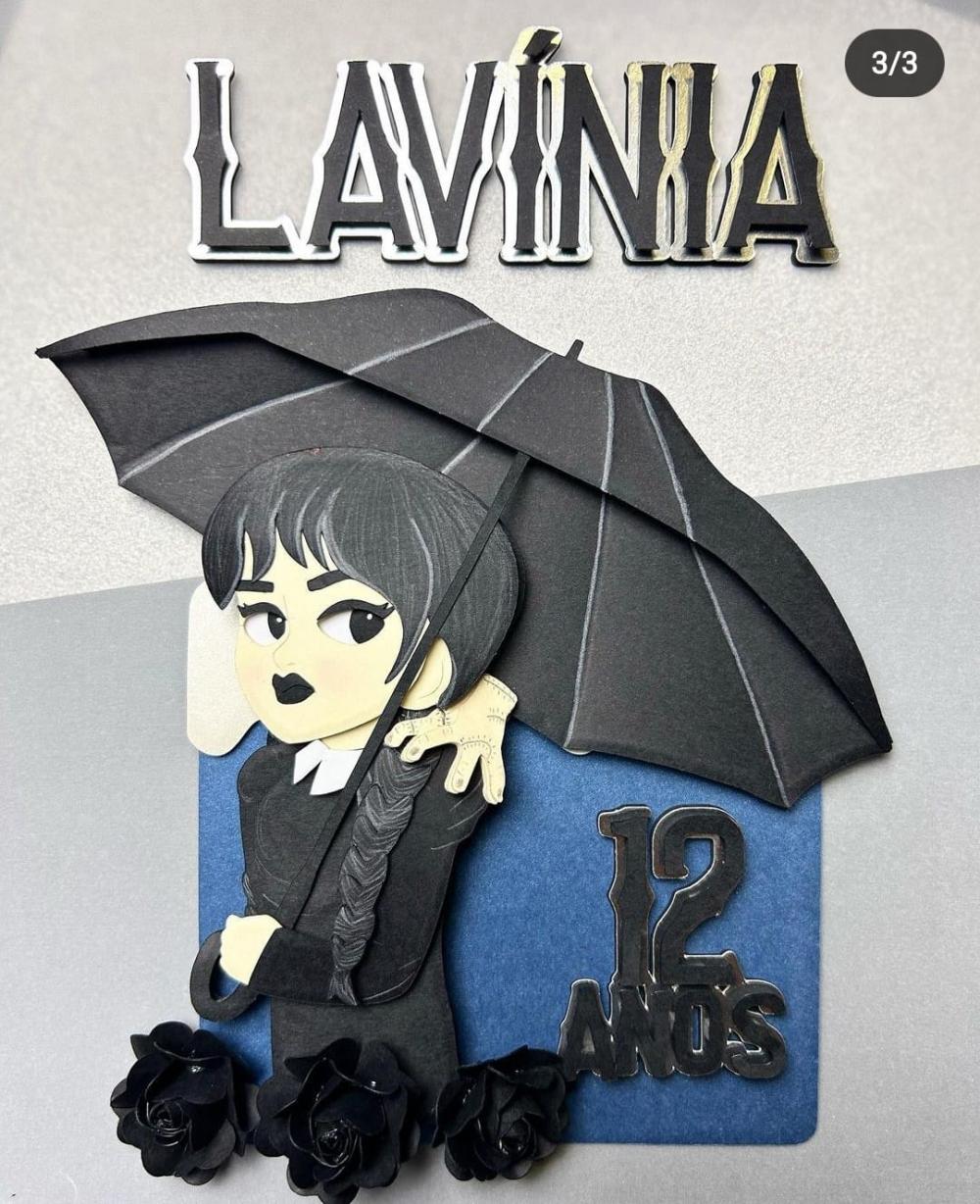 Arquivo de corte topo de bolo Wandinha