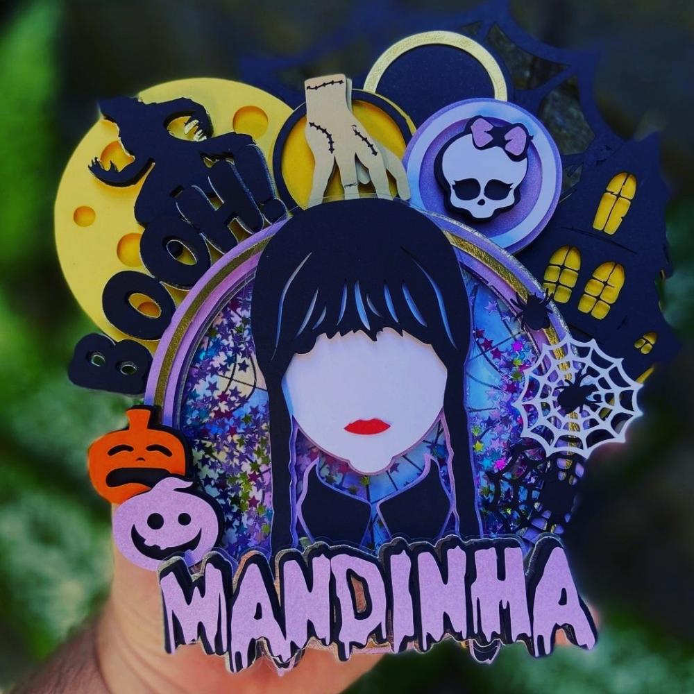 Arquivo de corte topo de bolo Wandinha