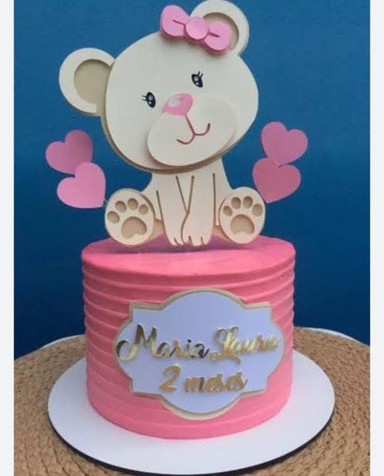 Arquivo de corte topo de bolo Ursinha