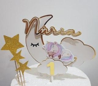 Arquivo de corte topo de bolo Unicórnio