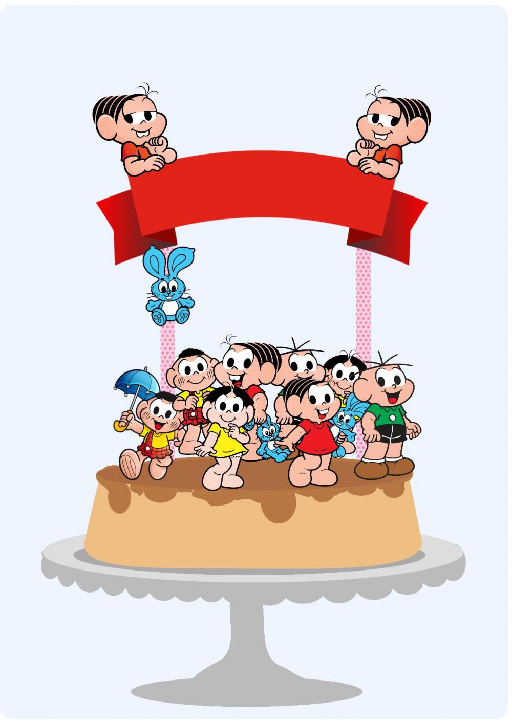 Arquivo de corte topo de bolo Turma da Monica