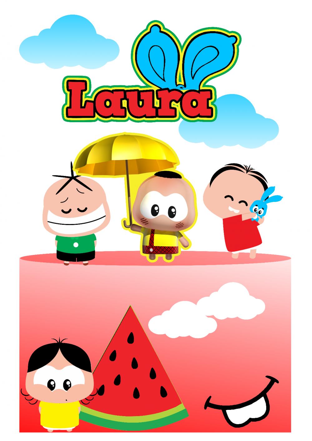 Arquivo de corte topo de bolo Turma da Monica