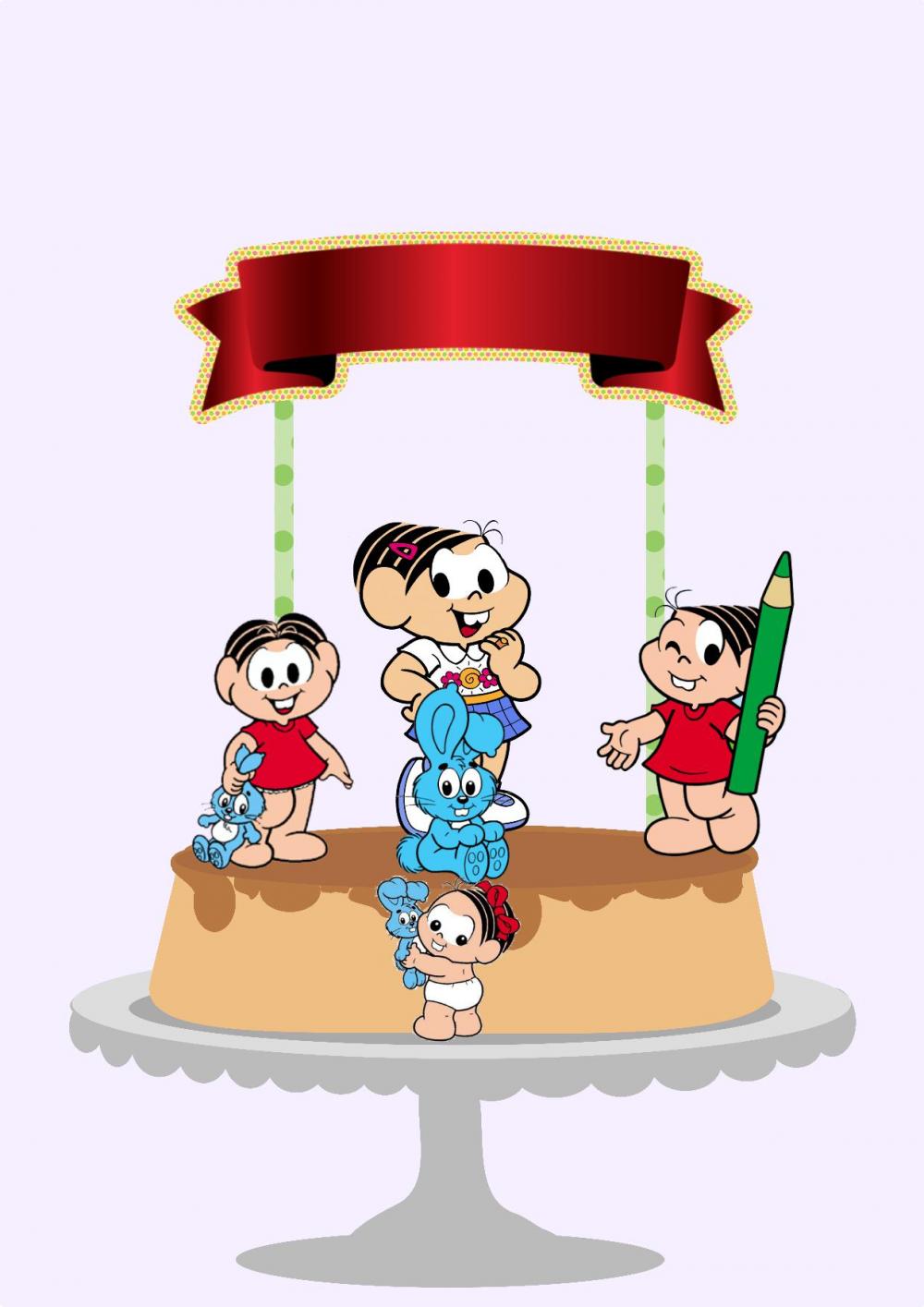 Arquivo de corte topo de bolo Turma da Monica