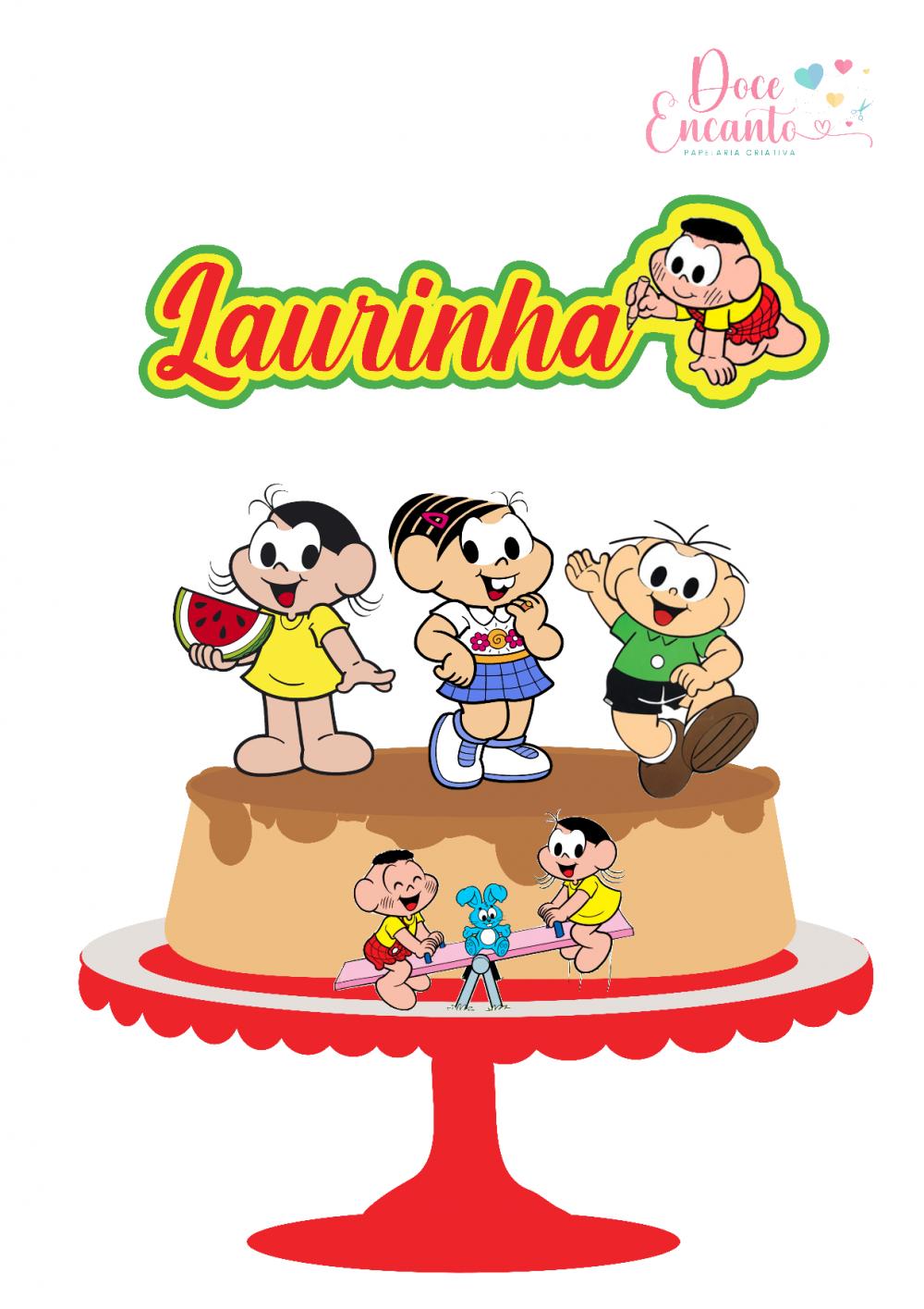 Arquivo de corte topo de bolo Turma da Monica