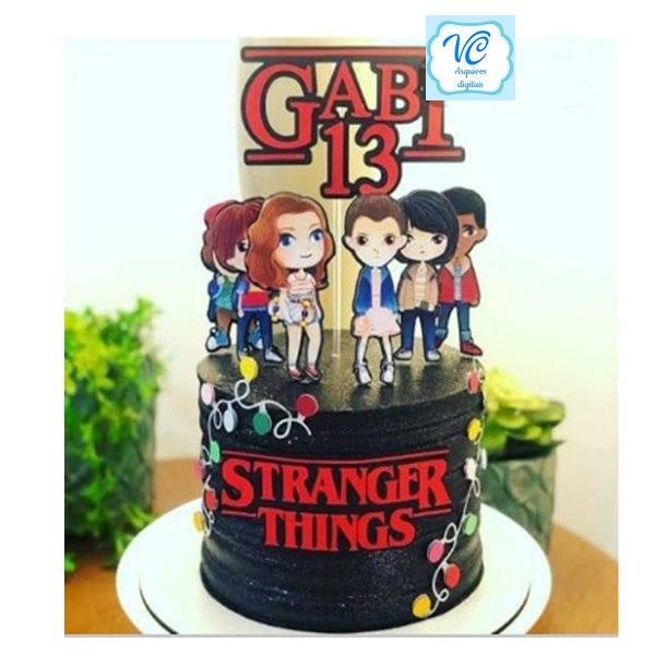 Arquivo de corte topo de bolo Stranger Things