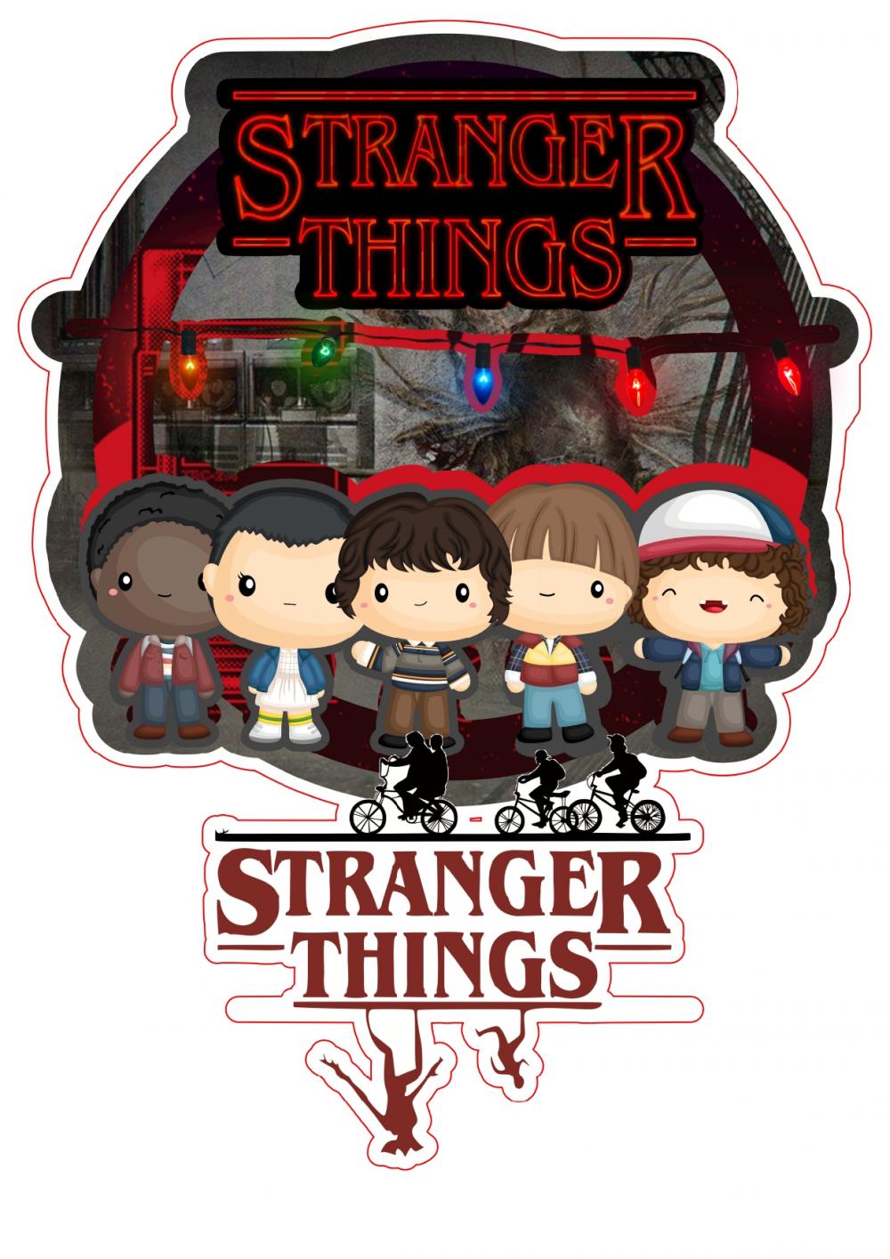 Arquivo de corte topo de bolo Stranger Things