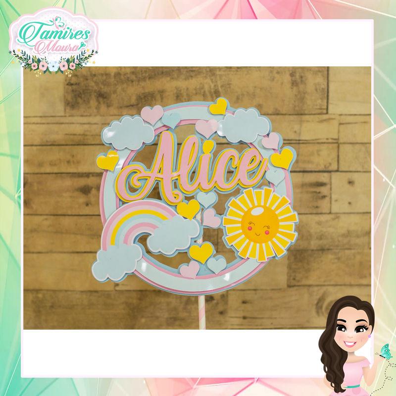 Arquivo de corte topo de bolo Solzinho