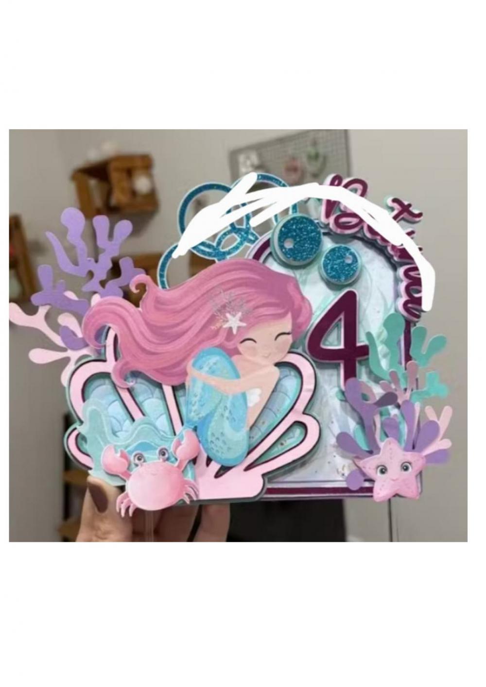 Arquivo de corte topo de bolo Sereia