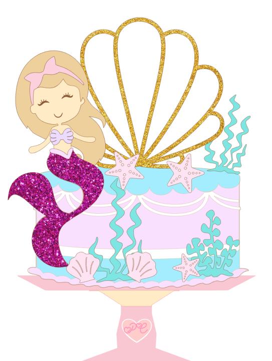Arquivo de corte topo de bolo Sereia