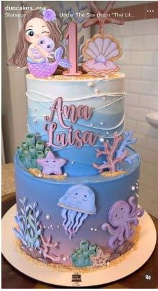 Arquivo de corte topo de bolo Sereia