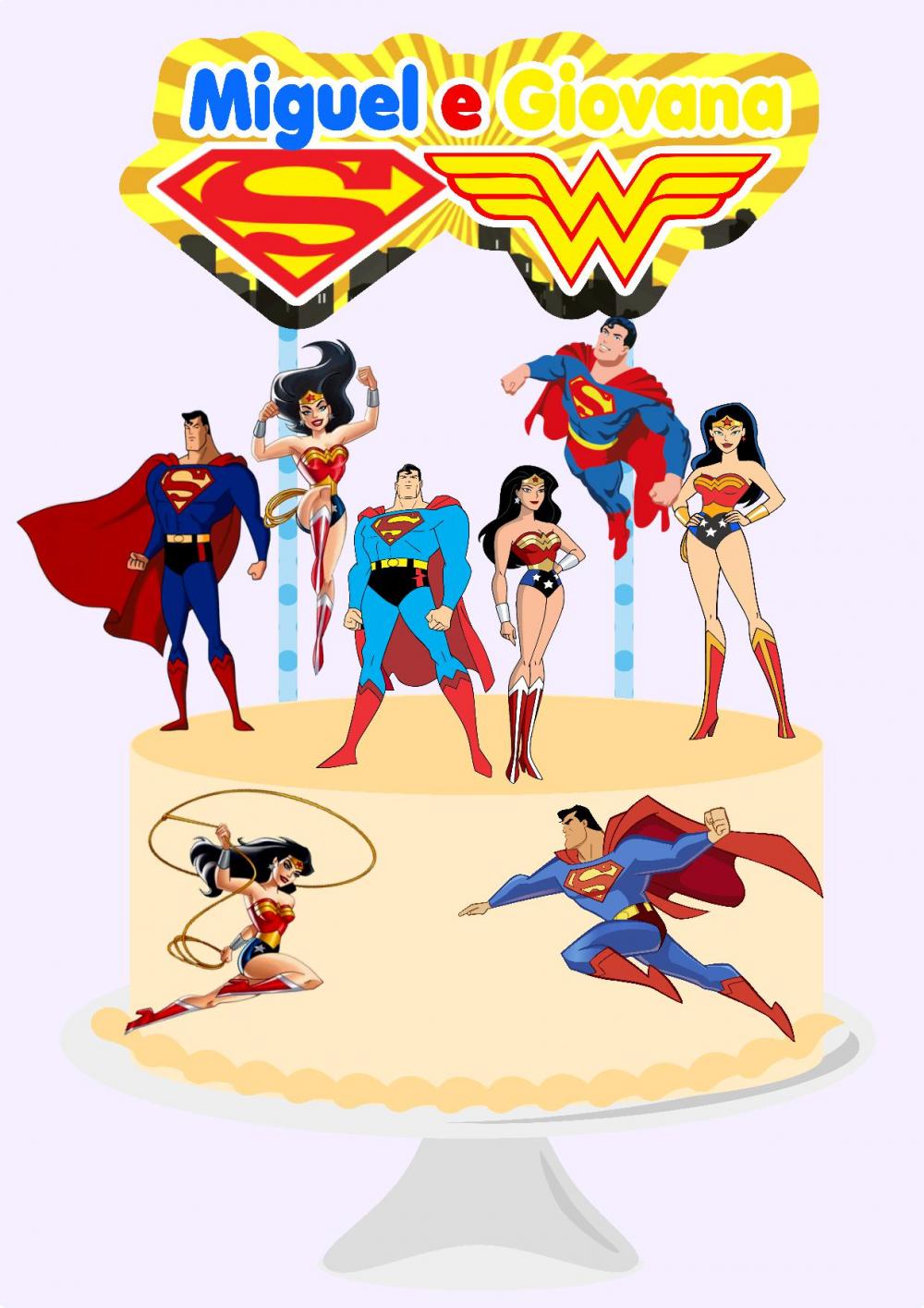 Arquivo de corte topo de bolo Super Homem