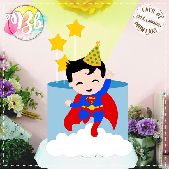 Arquivo de corte topo de bolo Super Homem