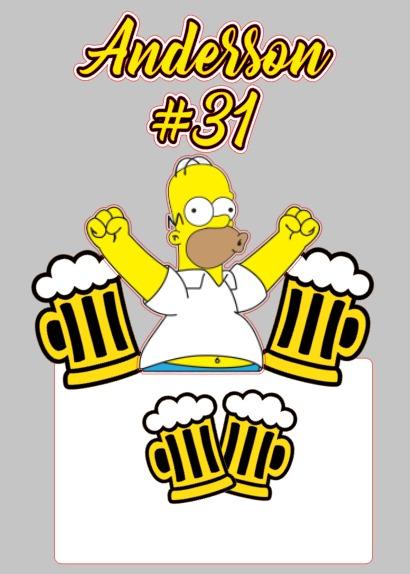 Arquivo de corte topo de bolo Simpsons