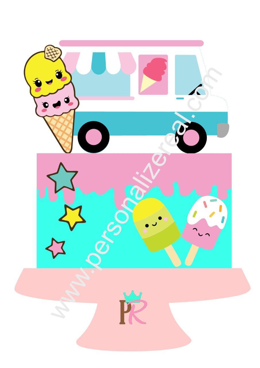 Arquivo de corte topo de bolo Sorvete