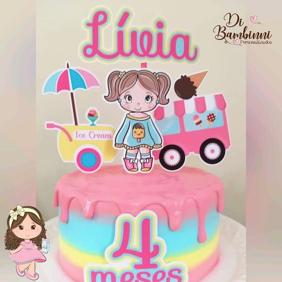 Arquivo de corte topo de bolo Sorvete