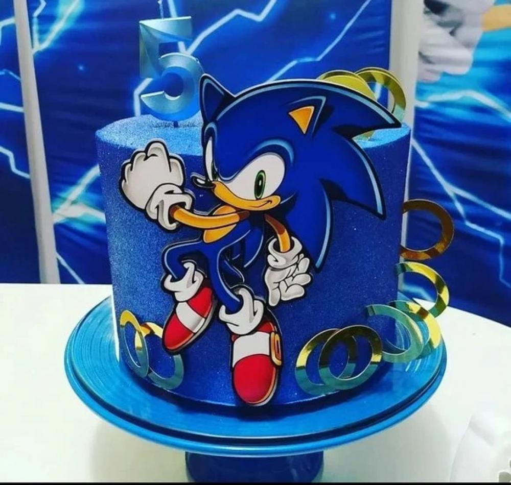 Arquivo de corte topo de bolo Sonic