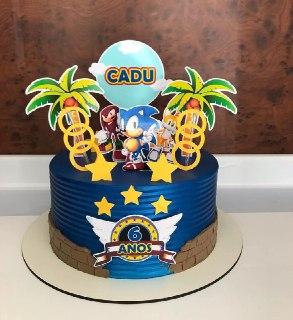 Arquivo de corte topo de bolo Sonic