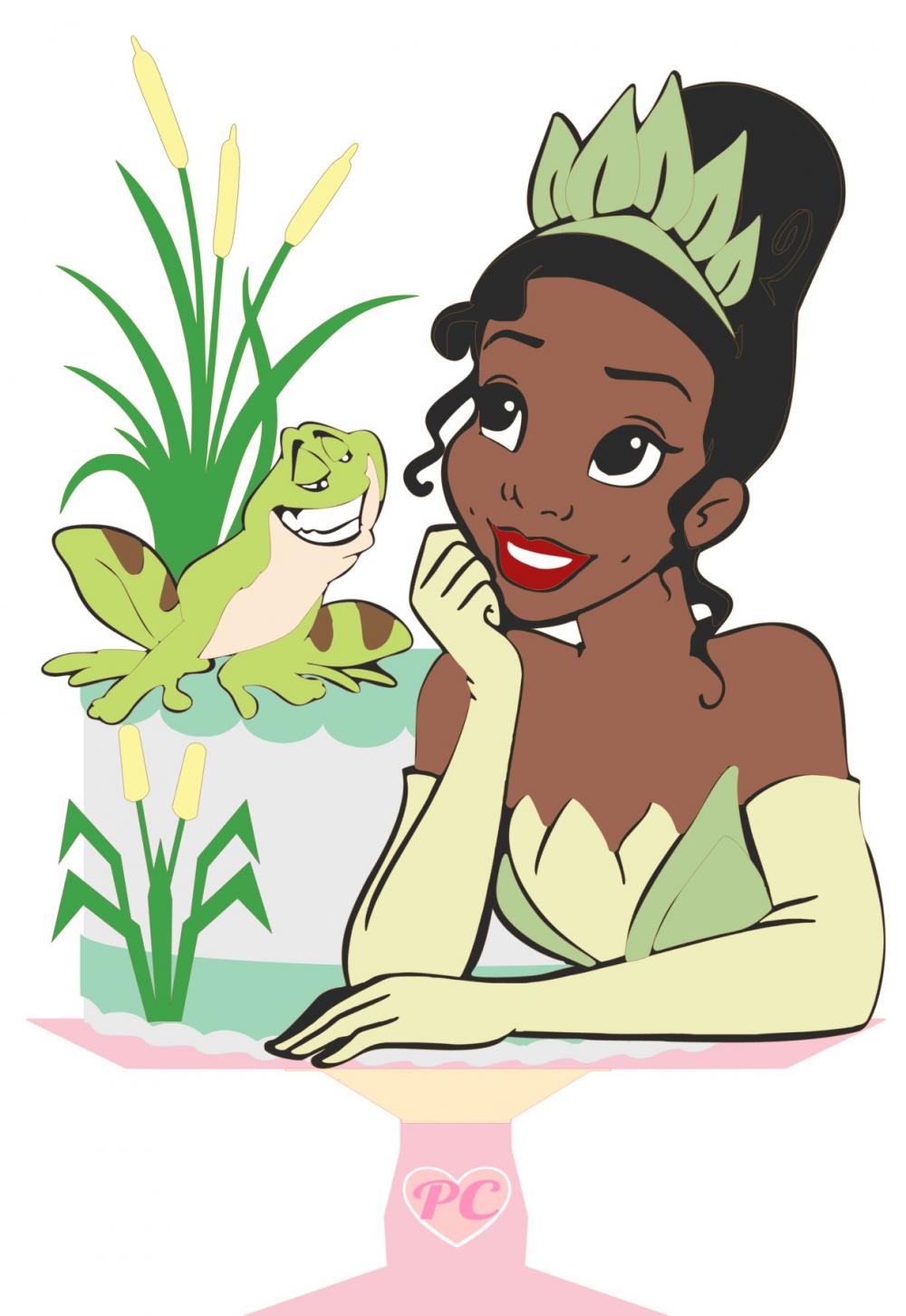 Arquivo de corte topo de bolo Princesa Tiana