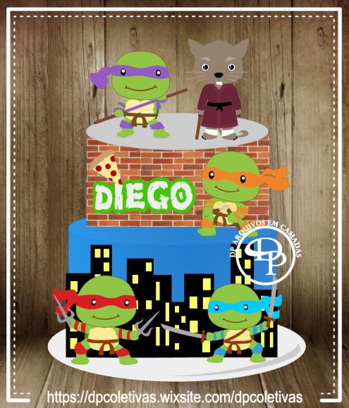 Arquivo de corte topo de bolo Tartaruga Ninja