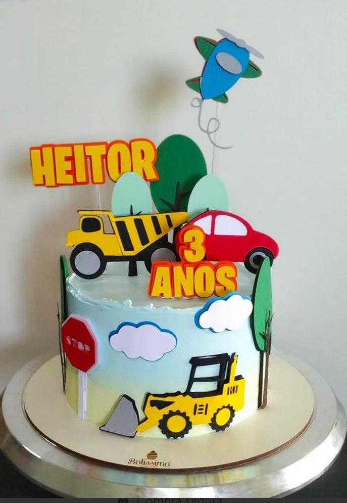 Arquivo de corte topo de bolo Carro e Meio de Transportes