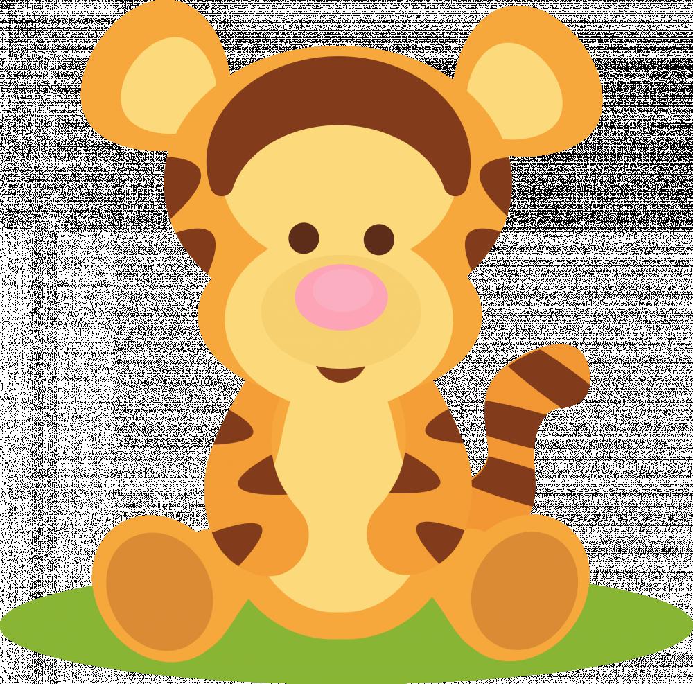 Arquivo de corte topo de bolo Tigre Baby Cute