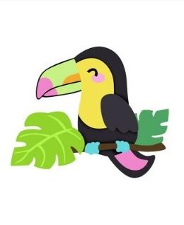 Arquivo de corte topo de bolo Tropical Tucano