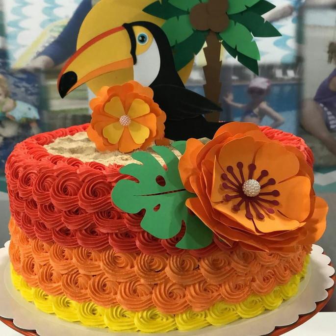 Arquivo de corte topo de bolo Tropical Tucano
