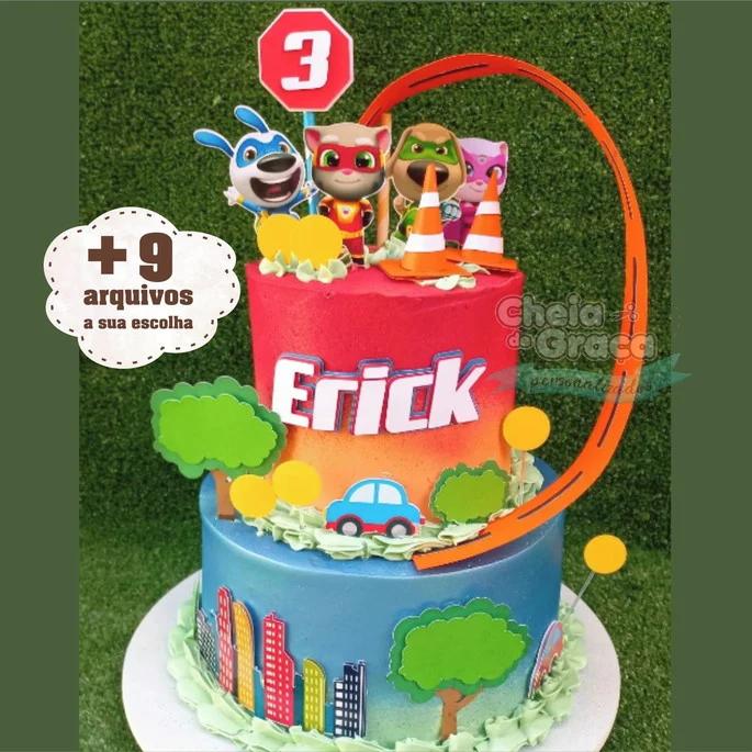 Arquivo de corte topo de bolo Talking Tom