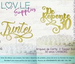 Arquivo de corte topo de bolo trintei